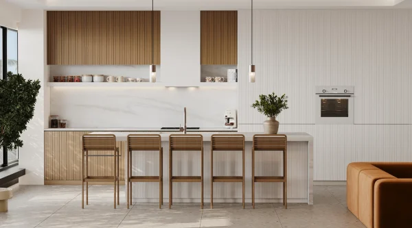 2cm honed Bianco Lasa Covelano marble with taupe and white tones, ideal for refined kitchens in Coconut Grove homes.