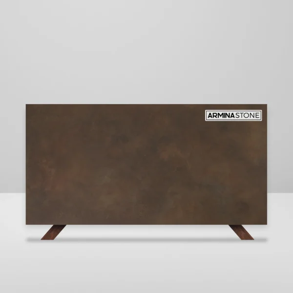 Laminam Porcelain Ossido Bruno 6mm Slab – Brown and rust tones with a matte finish, ideal for earthy interior themes.