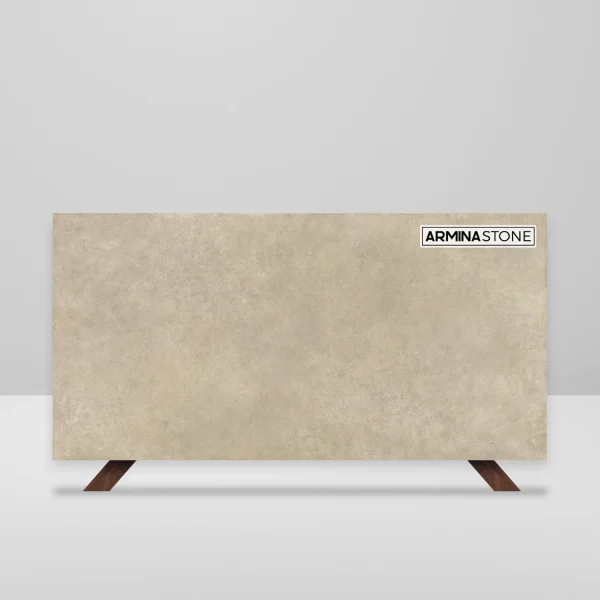 Laminam Porcelain Terra di Matera 12mm Slab – Beige, tan, and taupe tones with a matte finish, perfect for earthy tones in kitchens and bathrooms.